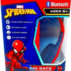 Wireless Bluetooth Headphones Marvel Spiderman Volume Control Kid-Safe.